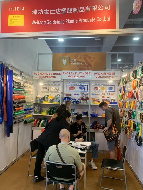 Goldsione PVC Hose at Booth 11.1E14 - 136th Canton Fair