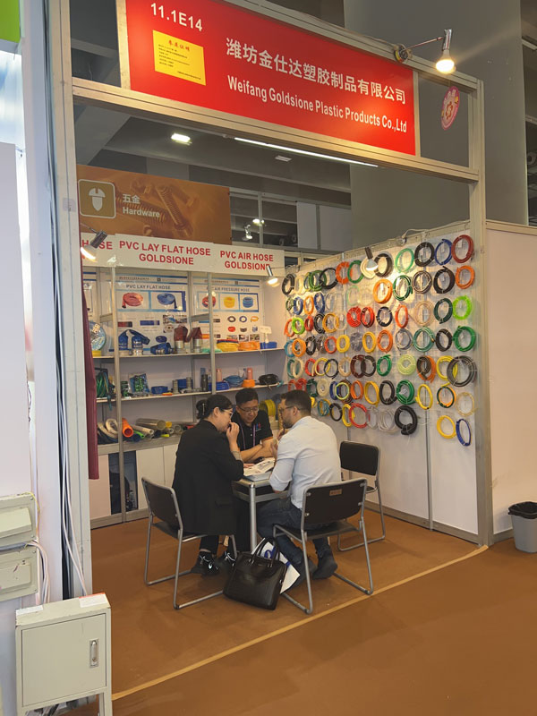 Goldsione PVC Hose at Booth 11.1E14 - 136th Canton Fair